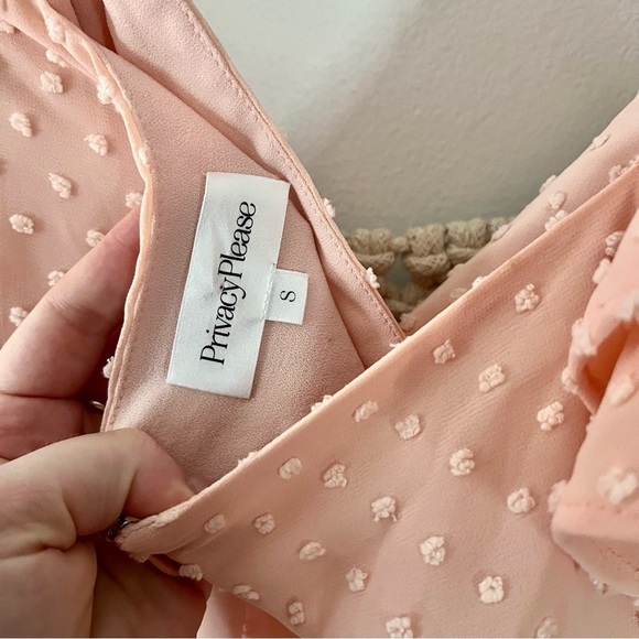 Revolve Privacy Please Peach One Shoulder Flutter Sleeve Trumpet Maxi Dress - Picture 10 of 12